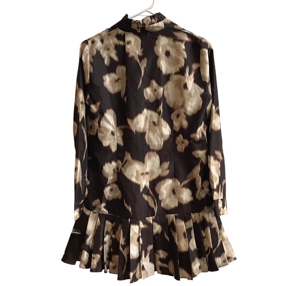 Tuckernuck Black and Cream Floral Long Sleeve Dress - Picture 6 of 14